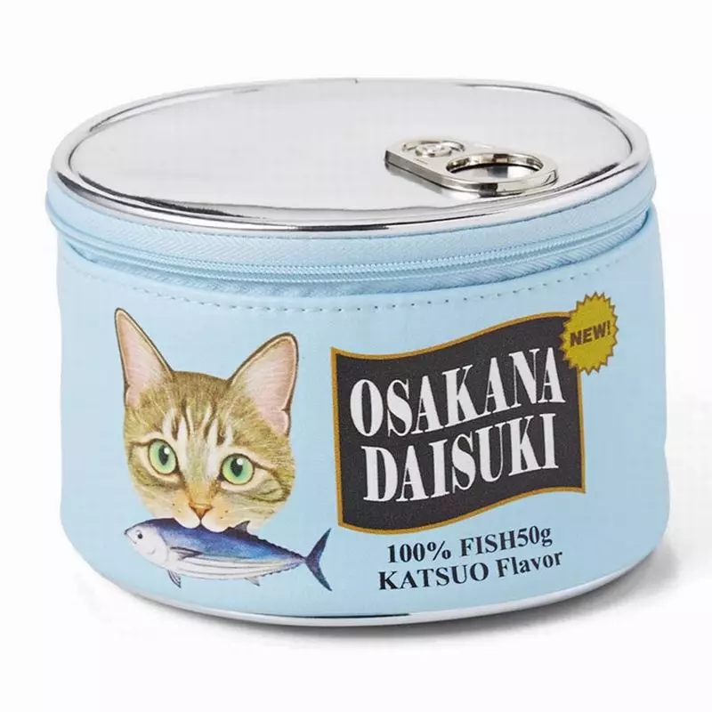 Trousse de maquillage ronde chat