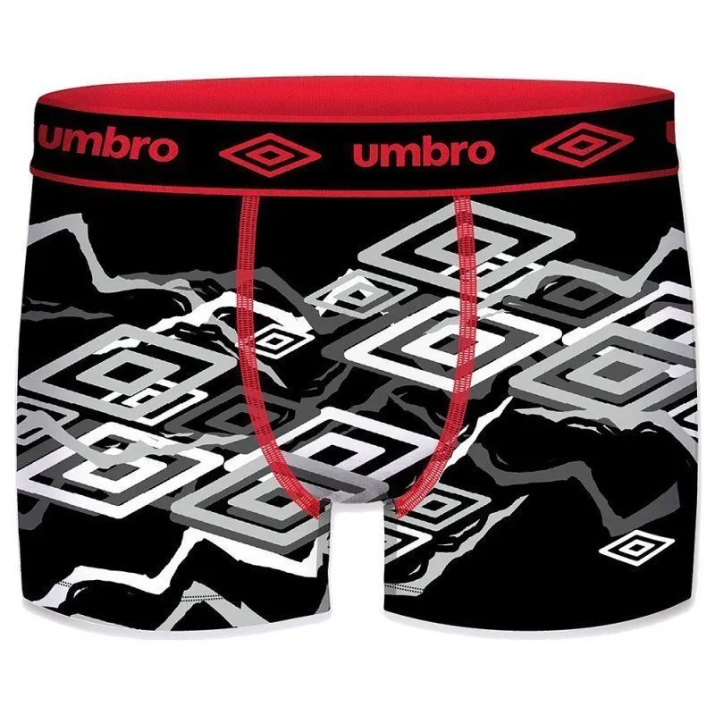 UMBRO Men's Microfiber Boxer Shorts SUBASS1 White Red