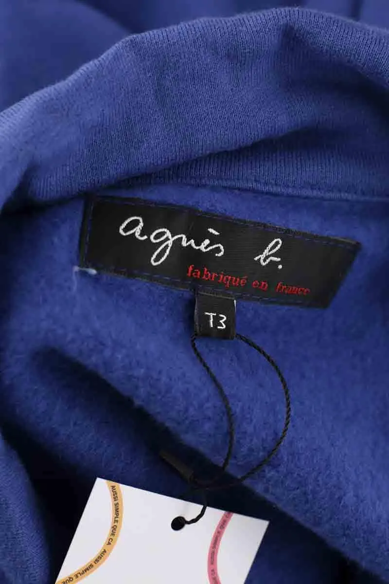 Veste Agnès B. bleue en coton, taille 40, collection Femme, bon état