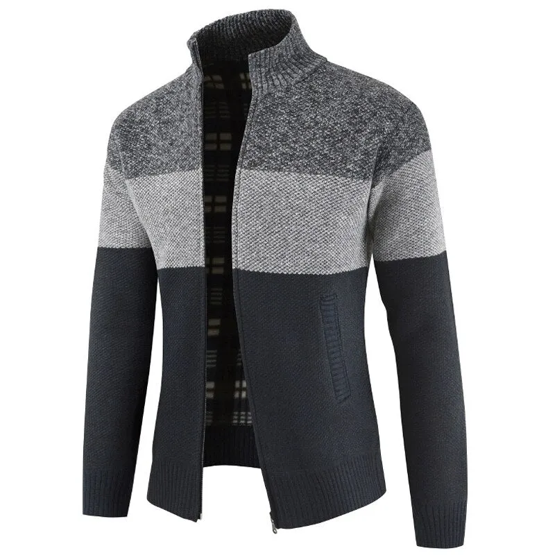 Veste Col Haut Homme Gris Foncé