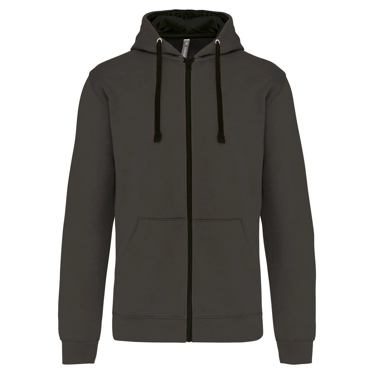 Veste à capuche contrastée homme K466 gris foncé noir