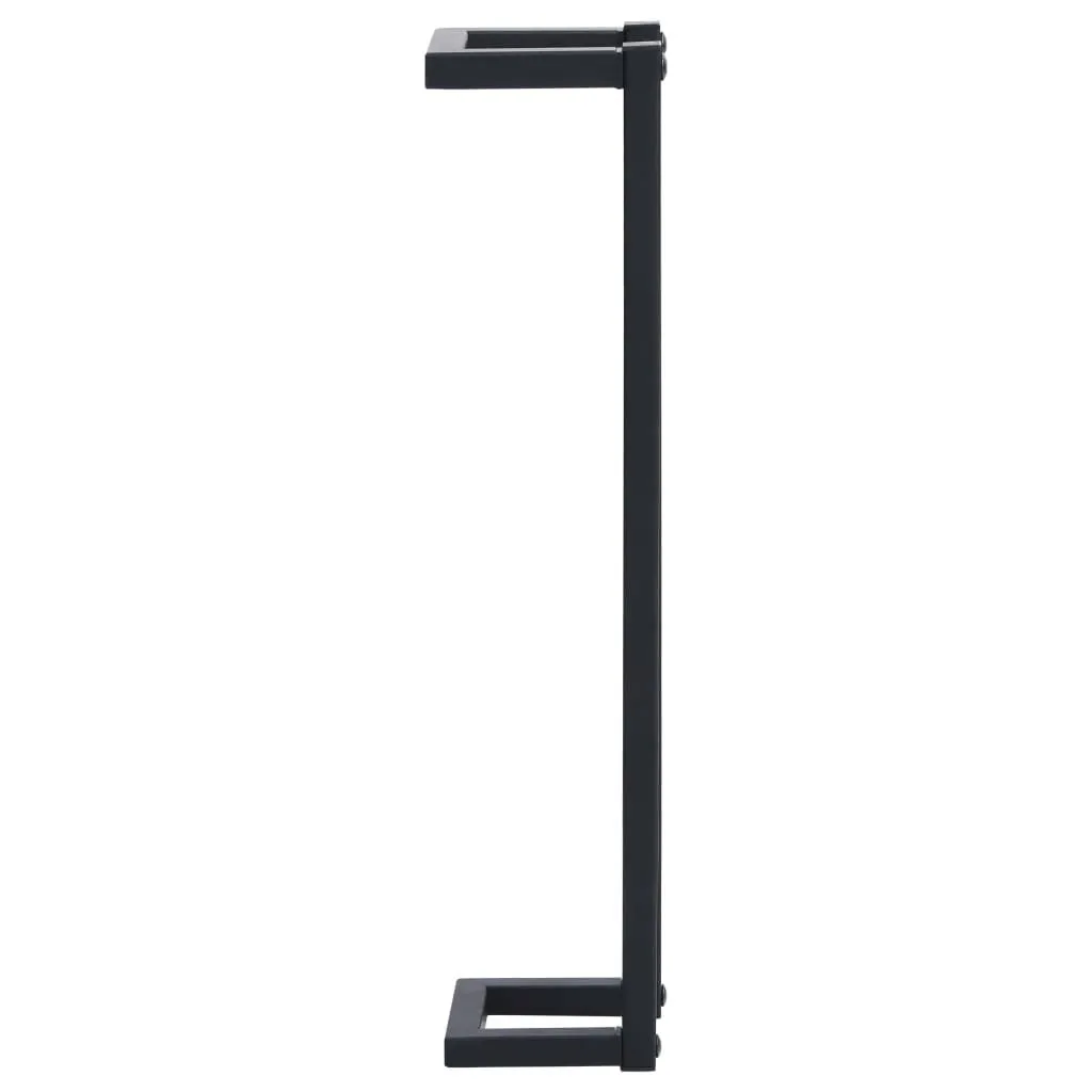 vidaXL Porte-serviette Noir 12,5x12,5x60 cm Fer | vidaxl-fr