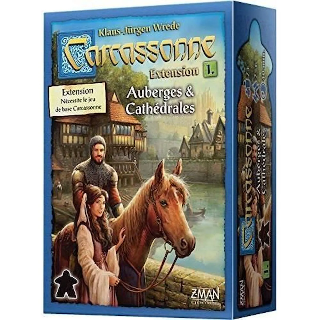 Z-Man Games | Carcassonne - Extension 1 Auberges & Cathédrales | Jeu de société | À partir de 7 ans | 2 à 6 joueurs | 40 min